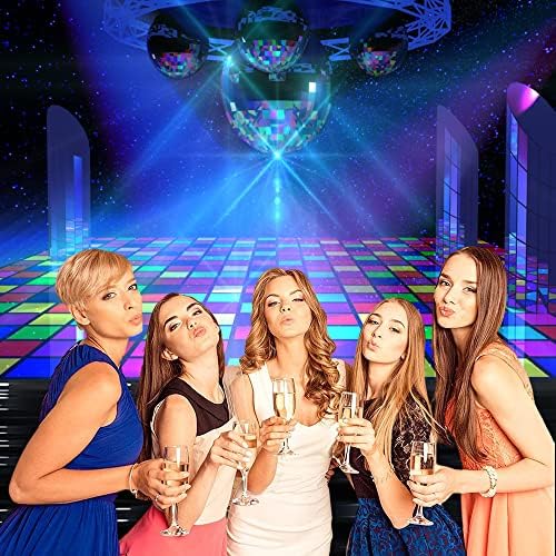 Renaiss 10x7ft Disco Hátteret, Disco Bálterem Night Club Neon Music 80-as Szülinapi Parti Háttér Disco Party Dekorációk,