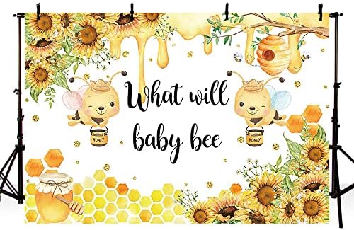 AIBIIN 7x5ft Méh-a Nemek közötti Mutatják Háttérben, Mi Lesz Baby Bee Nemek közötti Mutatják Hátteret, Méhecske Baba