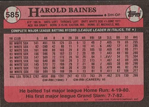1989 Topps 585 Harold Baines