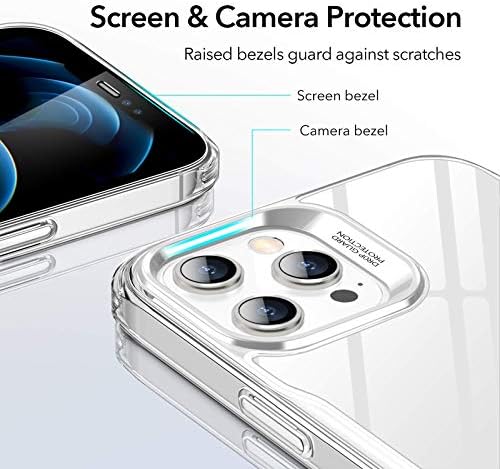 ESR Hibrid Társ Kompatibilis iPhone, 12 Esetben pedig iPhone 12 Pro Esetében 2, Edzett Üveg Képernyő Védő [Anti-Sárgás,