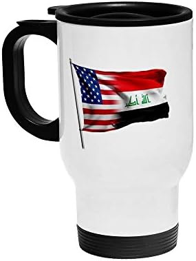 ExpressItBest 16oz Szigetelt Utazási Bögre - Zászló, Irak (Iraki) - Sok Lehetőség