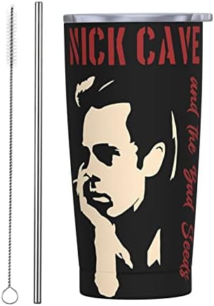 Nick Cave A Rossz Mag Zenekar Rozsdamentes Acél Szigetelt Utazási Bögre szemhéjakkal, Majd Sorsot duplafalú Vákuum Kupa