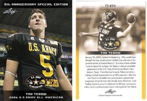 Levél Borotva AMERIKAI Hadsereg középiskola-Amerikai Football Bowl Kártya TT-6 Tim Tebow - Florida Aligátorok (NFL