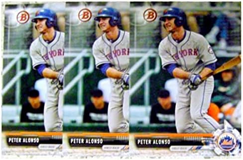 Autogramot Raktár 587400 Pete Alonso Baseball Kártya - Kezdő Kilátás, Rengeteg 3 New York Mets 2017 Topps Bowman - Nem.BD83