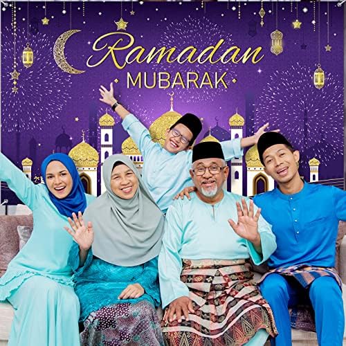 Ramadán Mubarak Hátteret Ramadan Dekoráció Eid Mubarak Hátteret Ramadan Kareem Zászló Dekoráció Ramadan Fotózás Hátteret