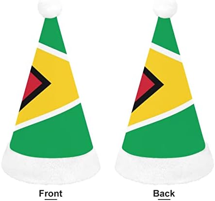 Guyana Zászló Karácsonyi Kalap Puha Plüss Mikulás Sapka Vicces Beanie a Karácsony, Új Év, Ünnepi Party