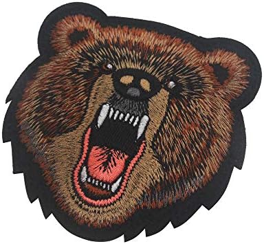 2 Csomag Mérges, Morgó Medve Fejét Hímzett Javítás medvemancs Tracker Mancs Fényvisszaverő Taktikai Karszalagot Jelvények