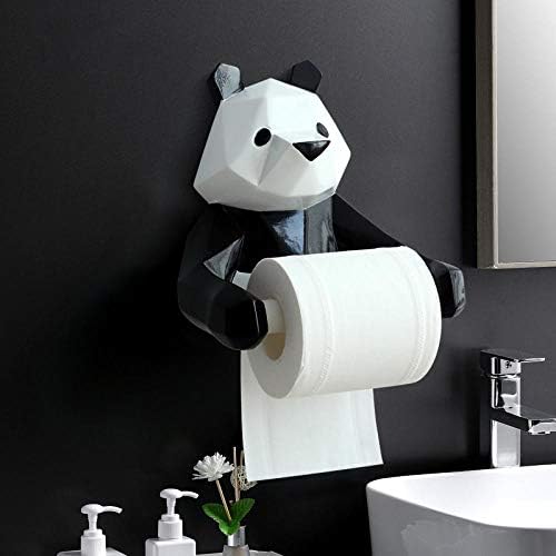 MYTYJ Gyanta Panda Figura Tekercs Wc-Papír tartó Wc Dekoráció Falra Szerelhető Szövet Jogosultja Wc Papír Adagoló
