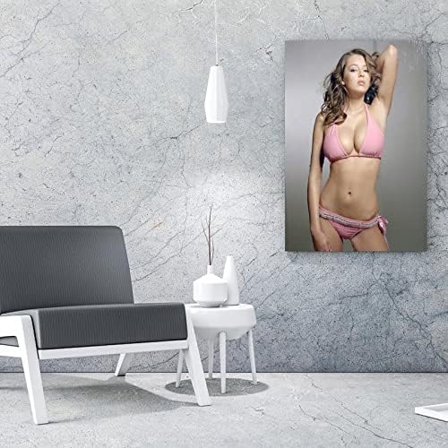 Szépség Lány Festmény Plakát Művészet Szexi Szőke Lány Rózsaszín Bikini Jelentenek Fürdőszoba Dekoráció lakberendezés