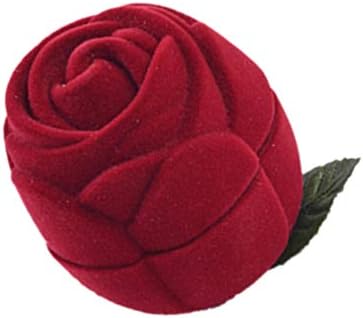 VALICLUD 2db Piros Rózsa Virág Gyűrű Ékszer Doboz Ajándék Doboz Esetében Ajándék Szertartás Javaslat Eljegyzés, Esküvő,