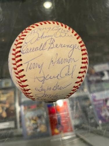 1976 Philadelphia Phillies Csapat Aláírt Baseball Schmidt Carlton Kaat Bowa Szövetség 29 - Dedikált Baseball