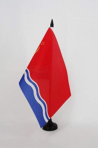 AZ ZÁSZLÓ lett Szovjet Szocialista Köztársaság Táblázat Zászló 5 x 8 - Lettország SSR Asztal Zászló 21 x 14 cm - es,