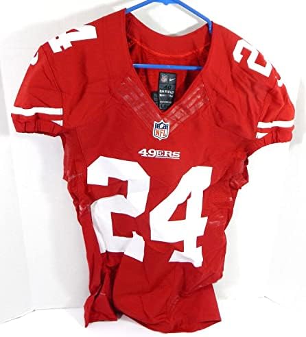 2013-ban a San Francisco 49ers Anthony Dixon 24 Játék Kiadott Piros Mez 40 DP35646 - Aláíratlan NFL Játék Használt
