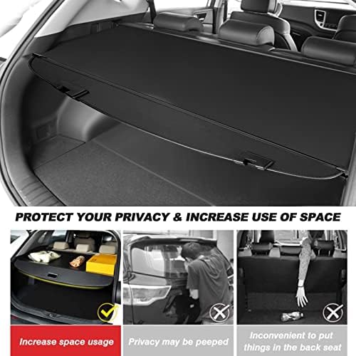 AUXMART Rakomány Fedezi a Mazda CX-5 2013- Tonneau Cargo Hátsó Csomagtartó Behúzható Biztonsági Árnyékolás Fekete
