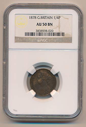1878 egyesült KIRÁLYSÁG 1/4 Penny 1/4 Penny AU50 NGC