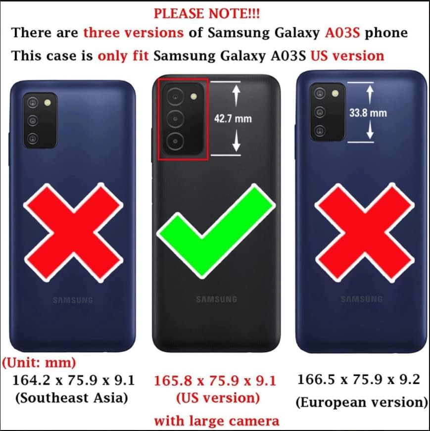 Furiet Kompatibilis a Samsung Galaxy A03s MINKET Verzió 5G Tárca 2022 Esetben Csuklópántot Zsinór Flip Jogosultja Mágneses