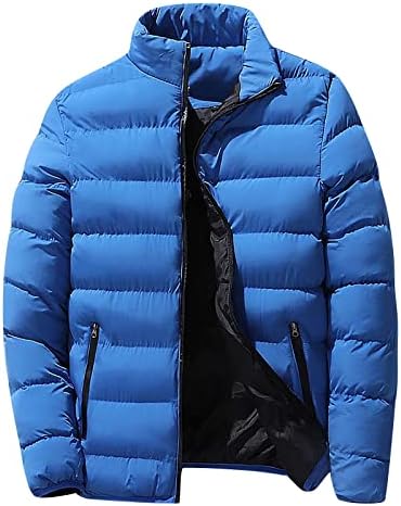 UOFOCO Kabátok Wen Őszi Téli egyszínű Zip Fel Túlméretezett Meleg Kabát Pakolható Férfi Könnyű Kabát