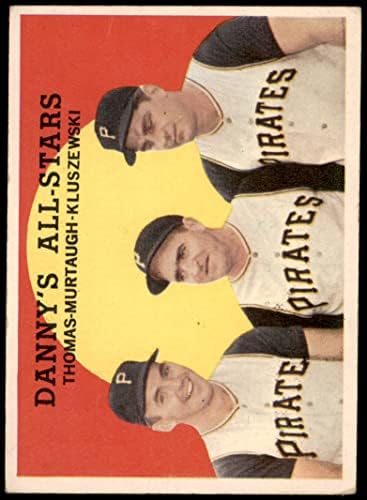 1959 Topps 17 Danny All-Stars Frank Thomas/Ted Kluszewski/Danny Murtaugh Pittsburgh Pirates (Baseball Kártya) VG Kalózok