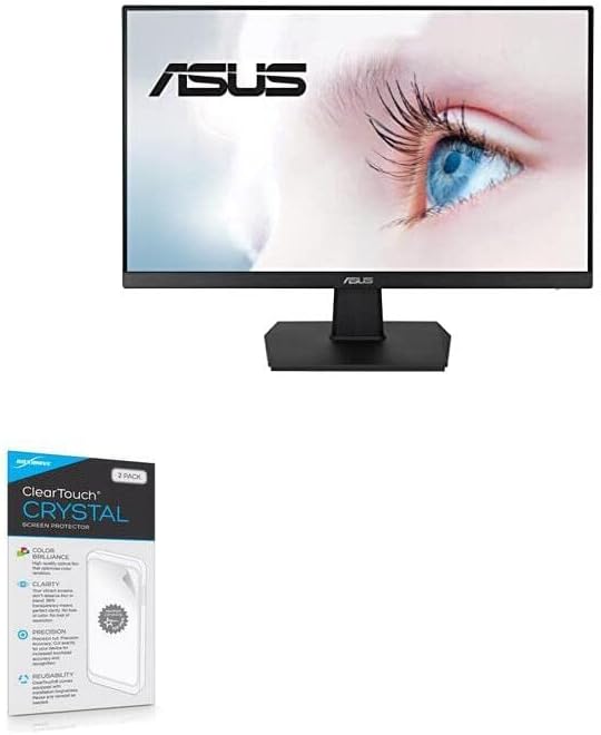 BoxWave képernyővédő fólia Kompatibilis az ASUS VA247HE - ClearTouch Kristály (2 Csomag), HD Film, Bőr - Pajzsok a Karcolások