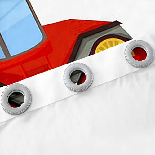 Erosebridal Építési Függöny 104X84,Piros Jármű Teherautó sötétítő Függöny Gyerekeknek, Gyermek,Traktor Függöny & Függönyök