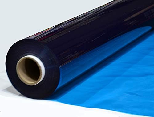 Kék Színezett Átlátszó Vinyl Anyagból - 10-Es PVC - által Értékesített Az Udvaron - 54-Cm Széles