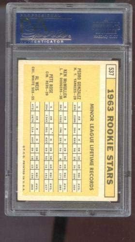 1963 Topps 537 Újonc Csillagok, Pete Rose-Al Weis RC PSA 4 Osztályozott Baseball Kártya MLB - Asztalon Baseball Kártyák