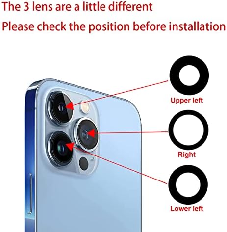Perzework Hátsó Kamera Üveg Lencse Csere iPhone 13 pro iPhone 13 pro max Előre Telepített Ragasztó-Javító Készlet