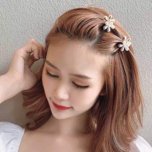 OPWELE 6DB/SZETT Mini Gyöngy, Haja Karmok a Nők koreai Kis Virág Klipek Beállított Haj Kiegészítők, Arany Rák Lányok