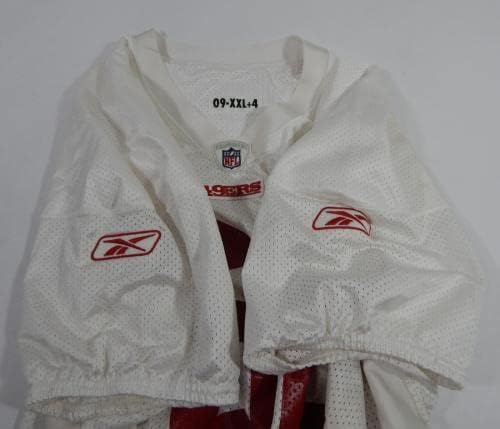 2009-ben a San Francisco 49ers Chilo Rachal 62 Játék Használt Fehér Gyakorlat Jersey 2XL 04 - Aláíratlan NFL Játék