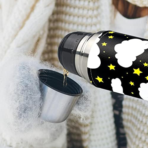 Fekete Égbolt Vákuum Szigetelt Rozsdamentes Acél Termosz Palack, 16oz, Újrafelhasználható, szivárgásmentes BPA-Mentes