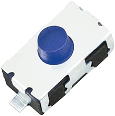 50PCS 4 * 6 * 2.5 H Tapintat kapcsoló SMD/SMT 2 pin réz Kis touch kapcsoló, Fekete/Kék gombot, általában zárt (Szín: