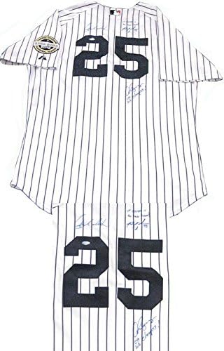 2009 Yankees aláírt pro jersey alex rodriguez ins Swisher Kamarás Steiner - Dedikált MLB Mezek