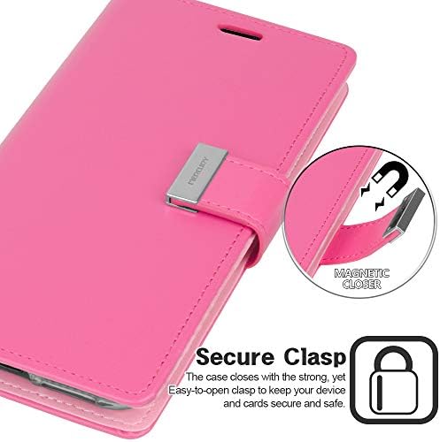 Goospery Gazdag Tárca Apple iPhone Xs Max Esetben (2018) Extra Kártya Slot Bőr Flip Cover - Rózsaszín