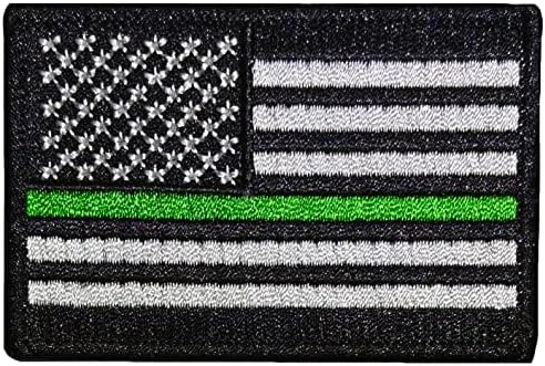 Ranger Vissza Taktikai USA Zászló Amerikai Vékony Zöld Vonal Támogatása határőrség Ügynökök Park Rangers Hadsereg Katonai