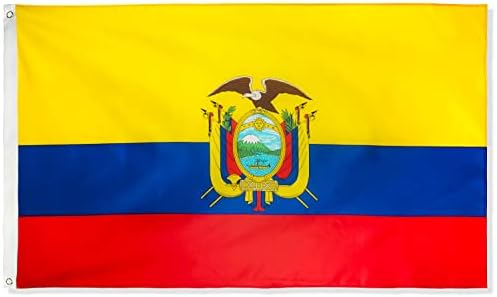 DANF Ecuador Zászló 3x5 Méteres Poliészter Ecuadoran Nemzeti Zászlók Poliészter, Réz Végtelenített 3 X 5 Ft