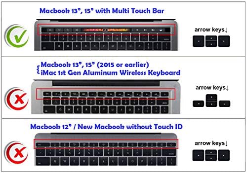 XSKN spanyol Nyelv Szilikon Billentyűzet Bőr Borító Új MacBook Pro 13 (A2159 A1989 A1706) & MacBook Pro 15 (A1990 A1707)