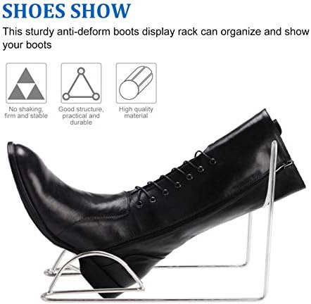 Happyyami Egyetlen Boot Állvány, Rozsdamentes Acél Cipő Polc Boot Rack Szervező cipőbolt Kijelző Áll, Szabadon Álló