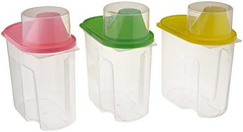 Basicwise BPA -Mentes Műanyag Food Saver, Konyha Élelmiszer-Gabona Tároló Konténerek Diplomát Kap, 3 Nagy & 3 Kicsi,