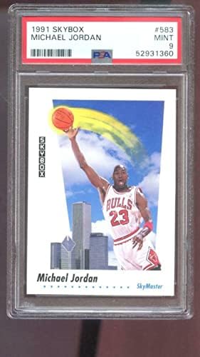 1991-92 cellába zárnak 583 Michael Jordan PSA 9 Osztályú Kosárlabda Kártya NBA Chicago Bull - Aláíratlan Kosárlabda