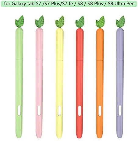 A SZERELEM MEI Galaxy Tab S7/S7+/S7 FE/S8 Ultra S Pen Ujja az Esetben, Aranyos Rajzfilm Design Szilikon Hüvely Védő