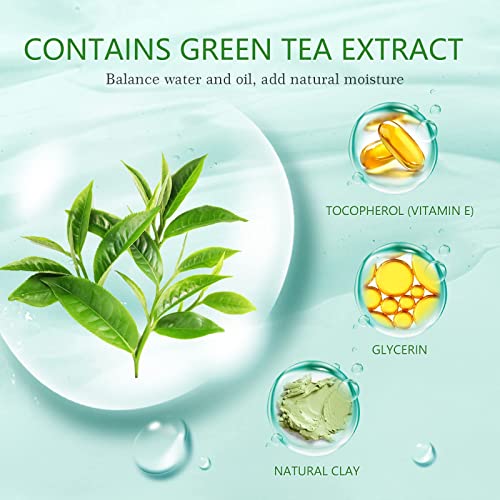 Zöld Tea Cleasing Maszk Botot, Mélyen Tisztít Zöld Mitesszer Eltávolító Botot, Zöld Maszk Stick Arc Hidratáló, Tisztító,