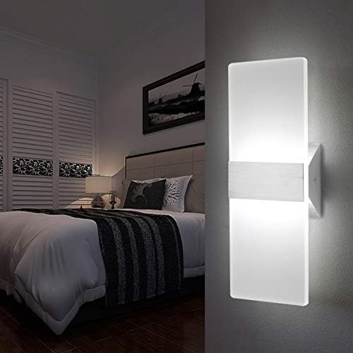 ChangM Modern LED-es Akril Fali Gyertyatartó 12W hideg Fehér 6000K Fel Le Lámpa Hálószoba, Folyosó, Lépcső Fürdőszoba
