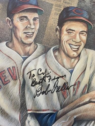 Bob Feller Cleveland indians 17x22 DEDIKÁLT Poszter w/hologram - Dedikált MLB Fotók