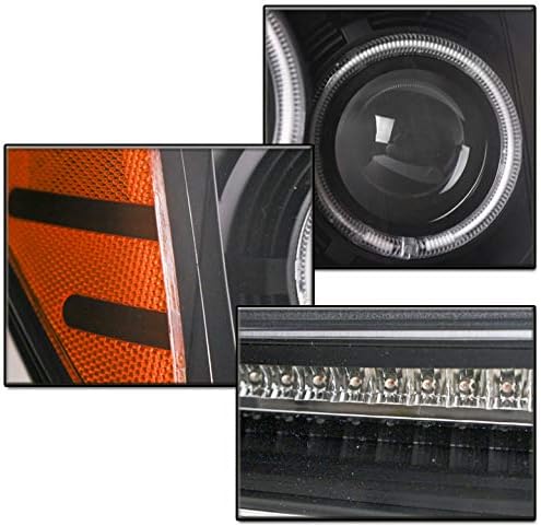 ZMAUTOPARTS A 2007-2011 Dodge Nitro CCFL Halo DRL LED Fekete Projektor Fényszórók, Fényszóró -