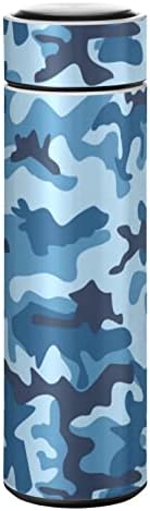 CaTaKu Kék Álcázás Víz, Üveg, Hőszigetelt 16 oz Rozsdamentes Acél Flaska Termosz Kávét Vizet Inni, Újrafelhasználható