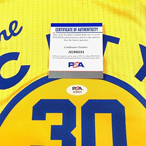 Stephen Curry aláírt mez PSA/DNS-Golden State Warriors Dedikált
