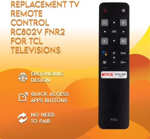 RC802V FMR1 Eredeti Hangja Távoli TCL Android TV 40S330 32S330 43S434 50S434 55S434 65S434 75S434 32S6500A 65P8S 65P8