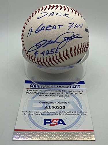 Pete Rose Aláírt Autogramot Személyre szabott Jack Egy Nagy Rajongó Baseball PSA DNS *35 - Dedikált Baseball