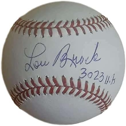 Lou Brock Aláírt a St. Louis Cardinals OML Baseball 3023 Találat SZÖVETSÉG 10649 - Dedikált Baseball
