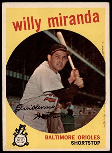 1959 Topps 540 Willy Miranda Baltimore Orioles (Baseball Kártya) VG Orioles